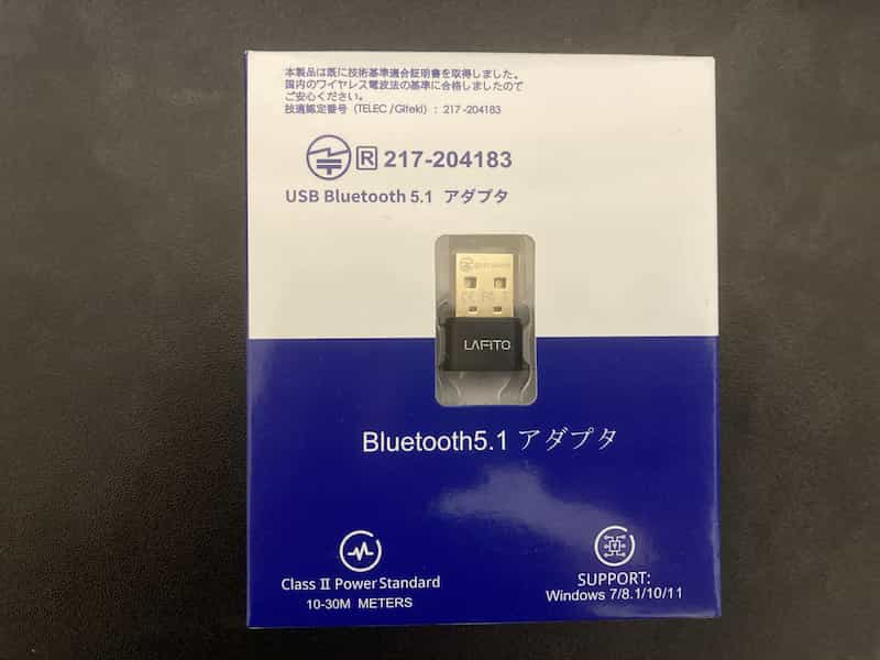 LAFITOのBluetooth5.1 USBアダプタ外箱表